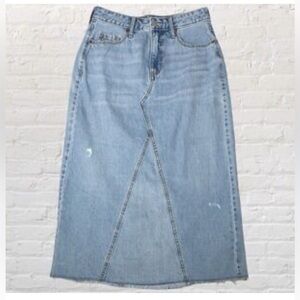 Old Navy Light Denim Panel Maxi Skirt